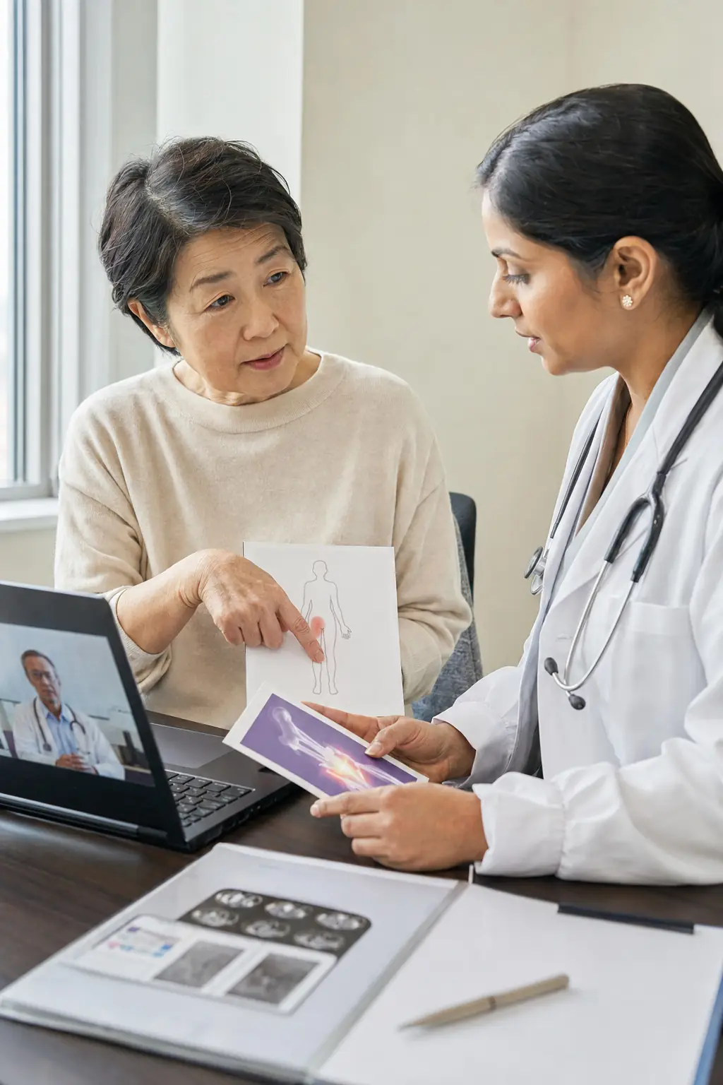 Patient questions flowing into physician decisions